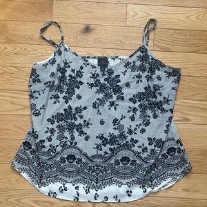 Worthington Black Floral Camisole